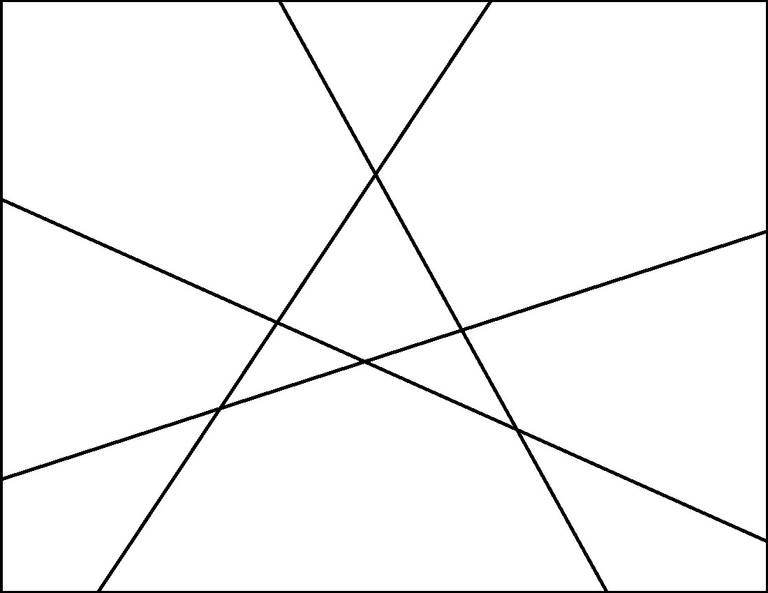 Uncolored 4 Line Map